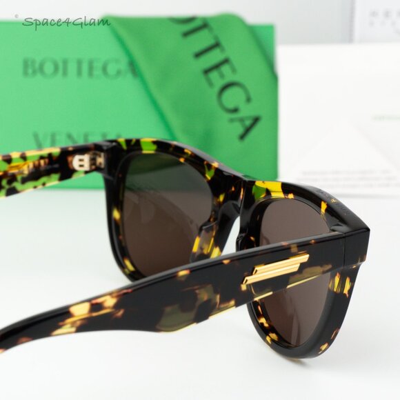 Bottega Veneta Women Sunglasses Havana Brown Square BV1001S 002 BRAND NEW main image 4